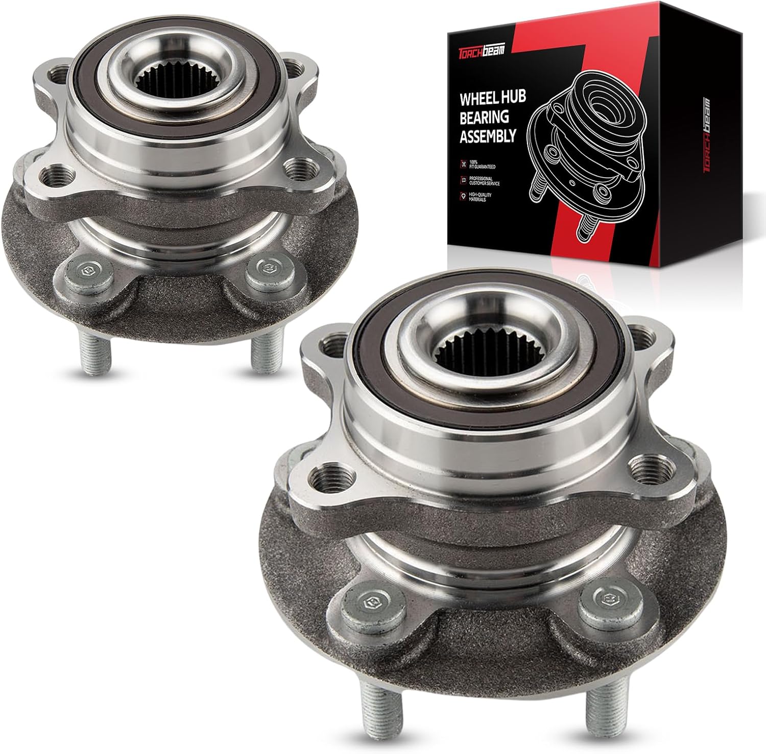 Torchbeam 512498 Front or Rear Wheel Bearing & Hub Assembly Replacement for 2013-2020 Fusion; 2013-2016 MKZ 2 PCS