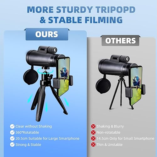Miniatura 5 de Monocular TelescopeBaacony HD Monocular for Adults with Smartphone Adapter & Tripod,Monocular Compact for Bird Watching Hiking Camping Hunting
