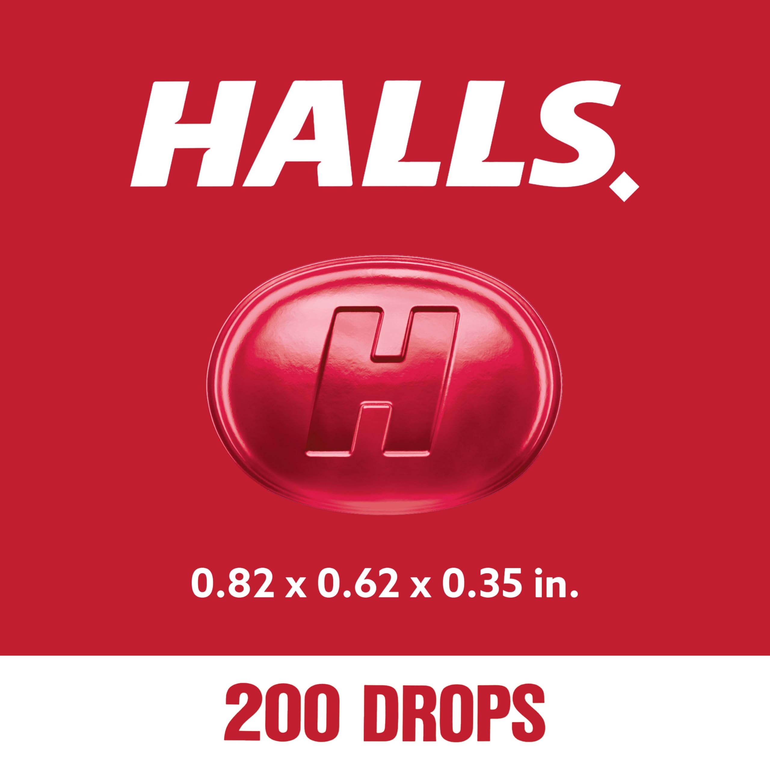 HALLS Cough & Throat Relief Cherry Cough Drops, Bulk Pack, 200 ct — Amazon image 3