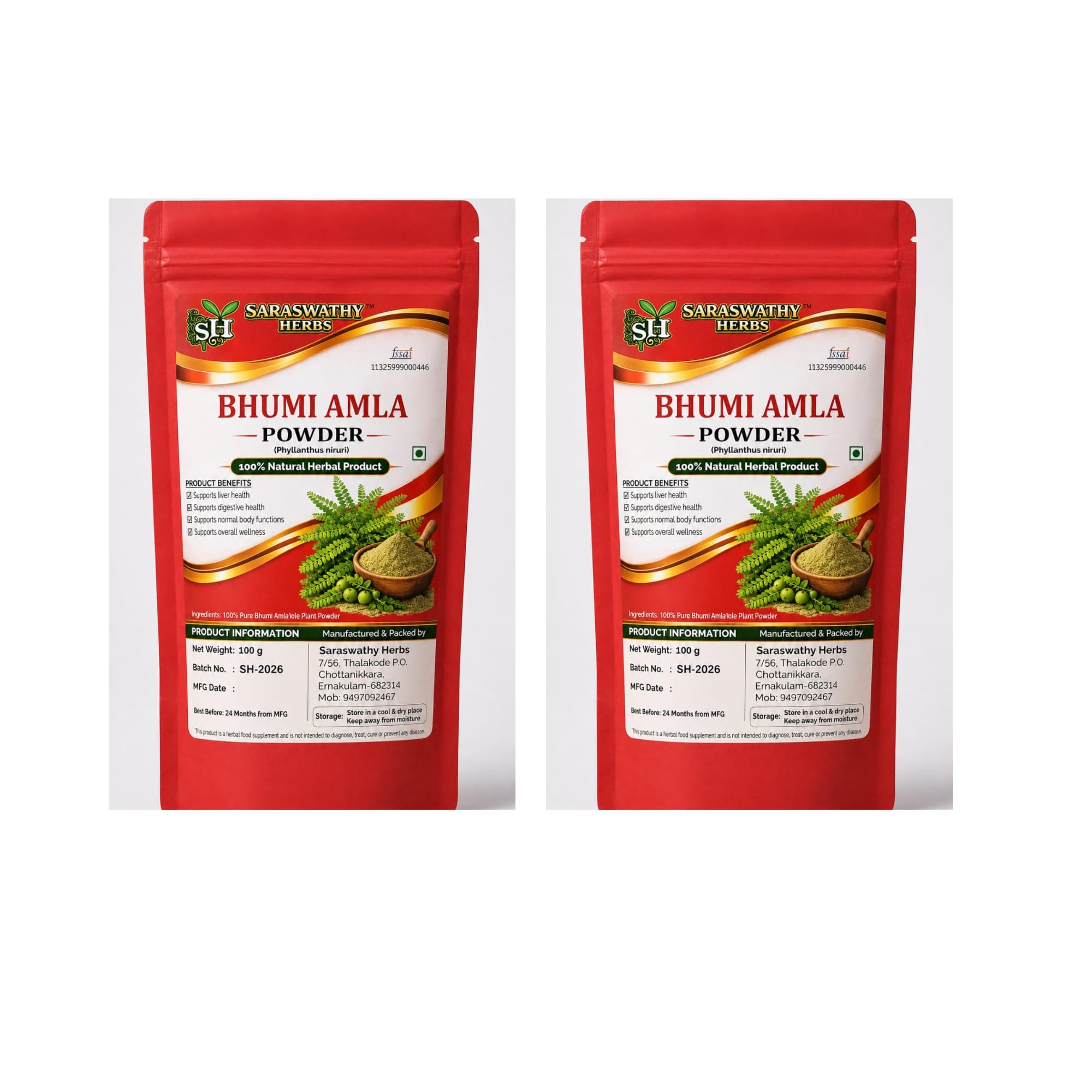 Bhumi Amla Powder, Phyllanthus niruri, 100% Natural, 100 g — Amazon image 6
