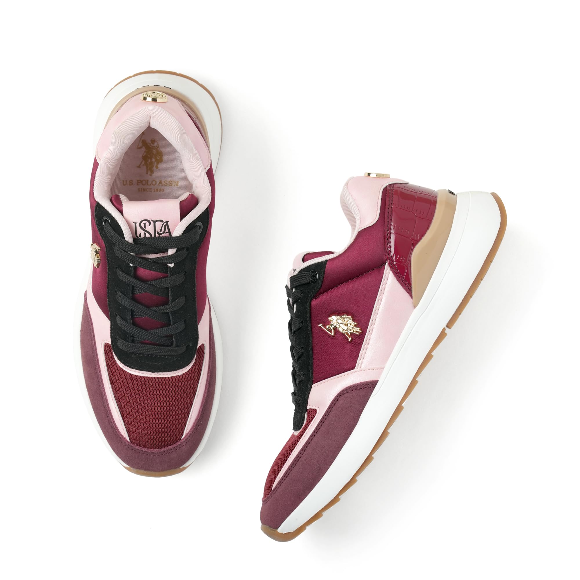 U.S. Polo Assn. Carrie Women Maroon Sneakers -(UK4)(US5)(1FD23457R04) (B0CN94SQ6D) Amazon Price History, Amazon Price Tracker