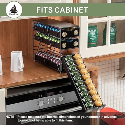 Vista 6 de FlagShip Soporte para cápsulas Nespresso Vertuo (4 niveles (capacidad de 80 cápsulas)