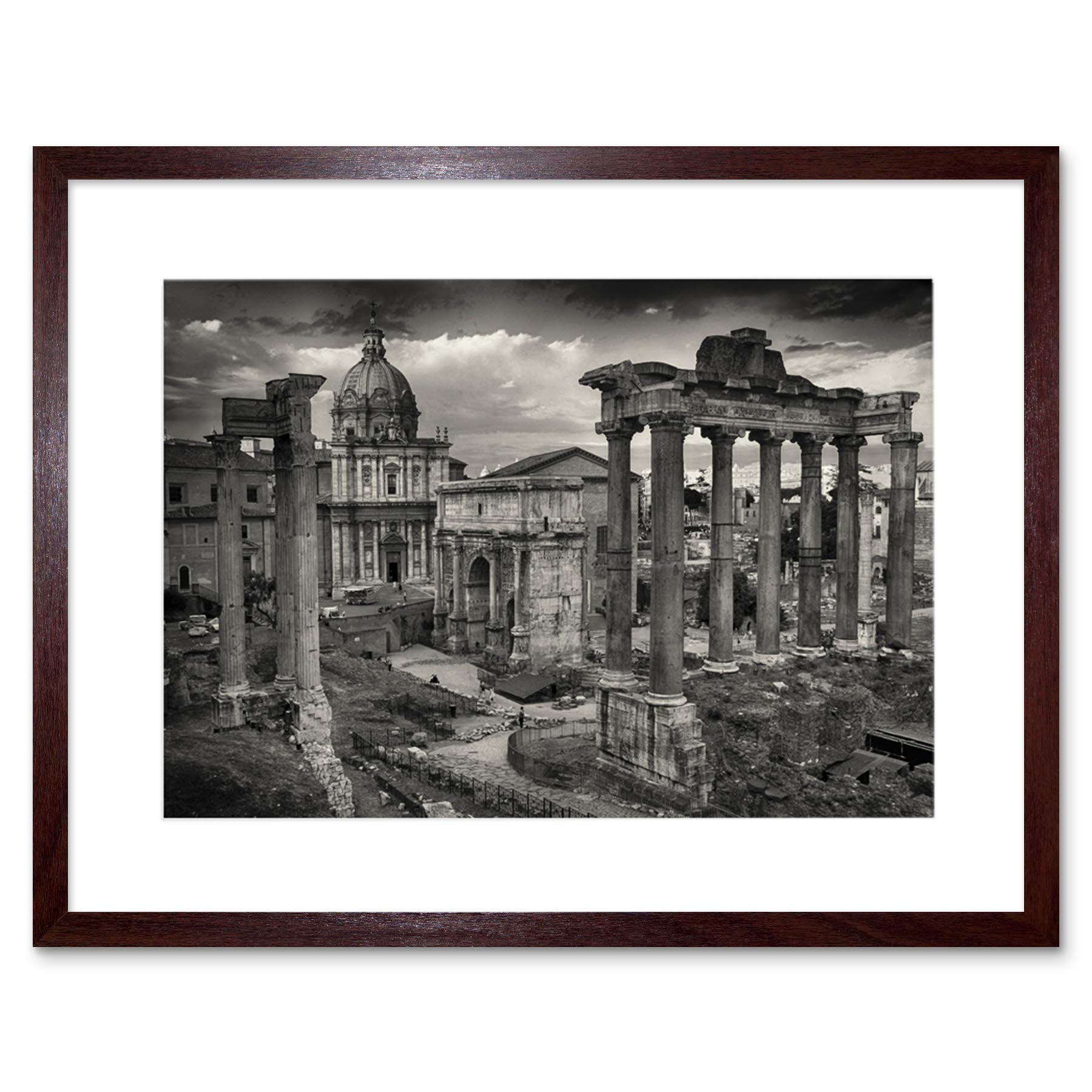Wee Blue Coo Photo Cityscape Rome Italy Roman Forum Ruins Framed Wall Art Print