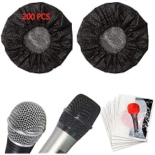 200 Pcs Disposable Microphone, Non-Woven Fabric, USB Connector, for Karaoke, Press Conferences, Recording Rooms