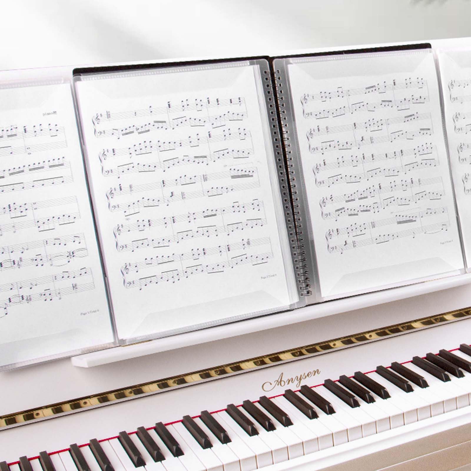 Raccoglitore Porta Spartiti Musicali, Porta Spartiti Musicali A4, Impermeabile Cartella per spartiti per Pianoforte Chitarra Violino Carta Documenti Amanti Della Musica Studenti