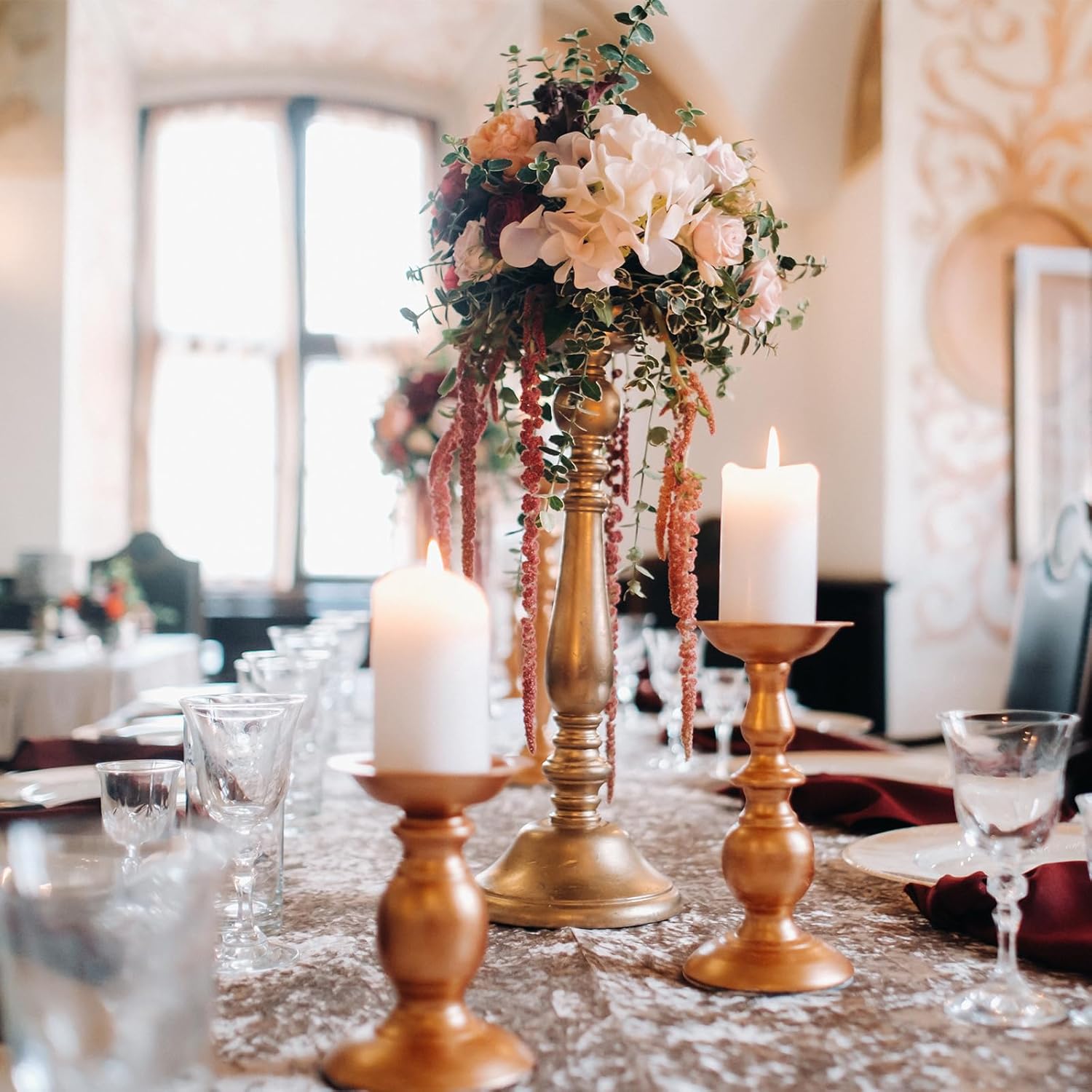 White Pillar Candles, Unscented Pillar Candles Bulk - 50 Hour Long Burn Time - Dripless and Smokeless White Wax Candles Dinner Table, for Wedding,Christmas and Home Decor [6 Pack, 2.8x4 inch] - Image 3