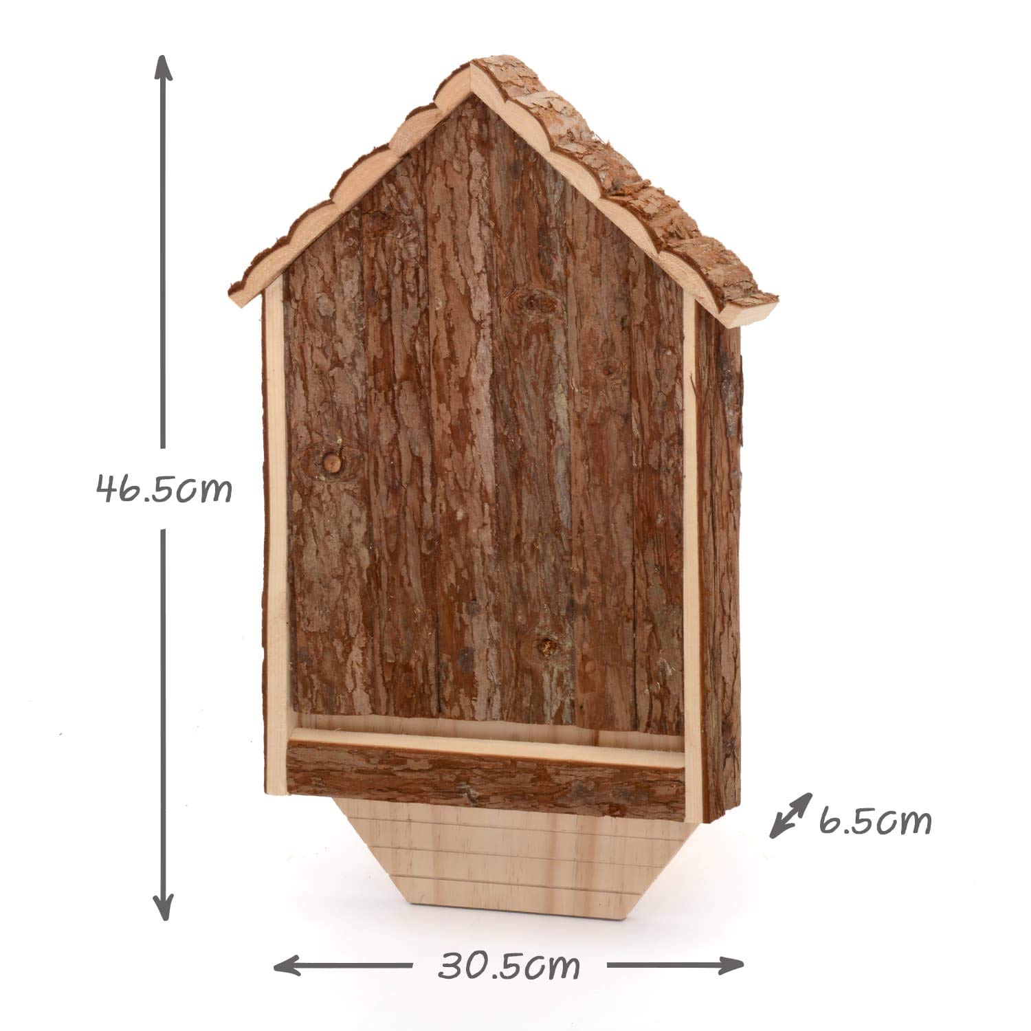 CKB LTD Fledermaushaus aus Holz für den Außenbereich – Hotel kann auch für den Winterschlaf verwendet Werden, Haus für den Garten, 30,5 x 6,5 x 46,5 cm