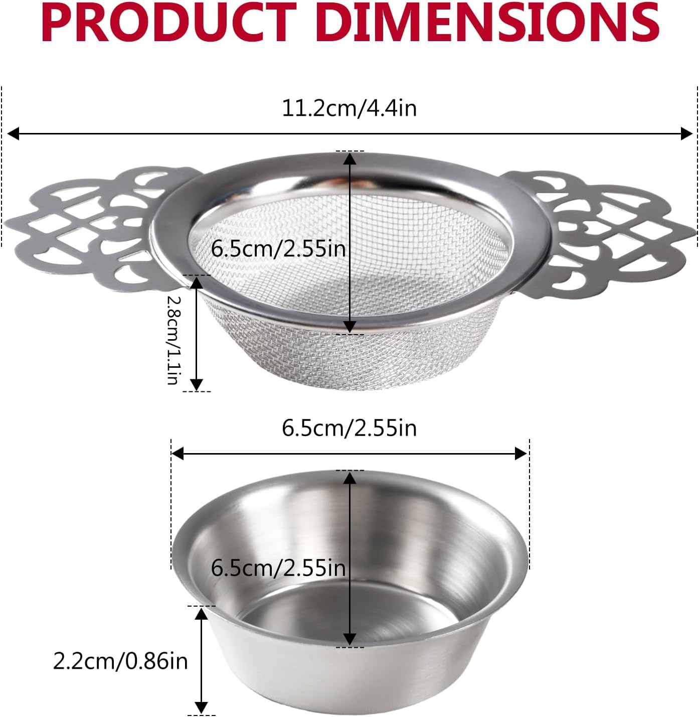 3 Pack Tea Filter Mesh Tea Drain Strainer