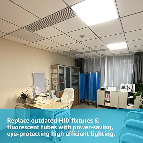 Miniatura 8 de Art3d Luz LED de panel plano de 2 x 2 pies, temperatura de color seleccionable 3CCT 3000K4000K5000K, 0-10V regulable 5500LM luz de techo empotrada,