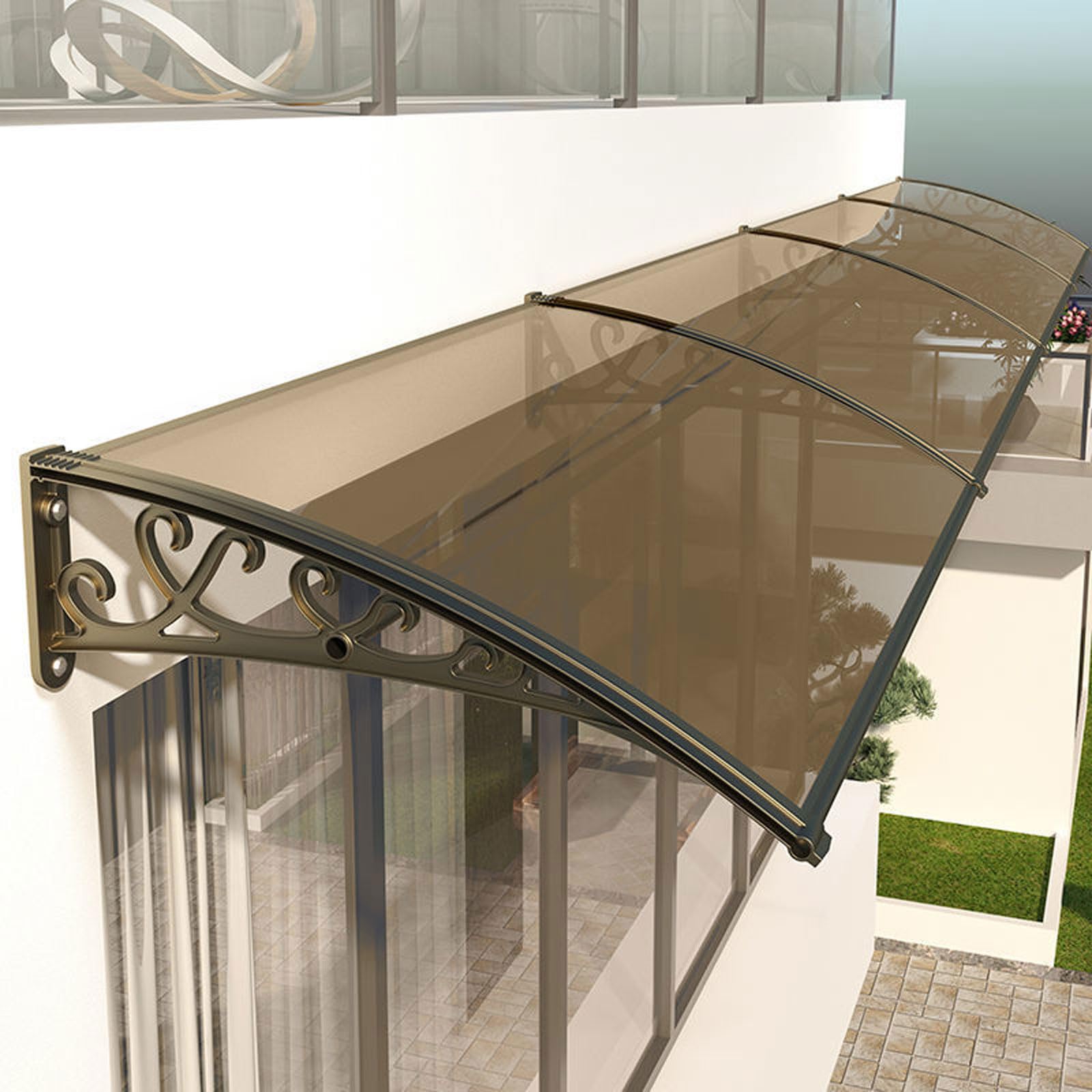 QYMYOZ Outdoor Window Canopy Awning Porch Canopy Waterproof Front Door Canopy Awning Rain Shelter