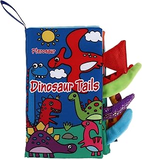 SAFIGLE Livro De Pano De Cauda Livros Infantis Pano De Animais Bebês Livros De Bebê Livro Macio De Bebê Livro De Dobras Montessori Ensino Adereço Livro De Pano Sensorial Brinquedo De