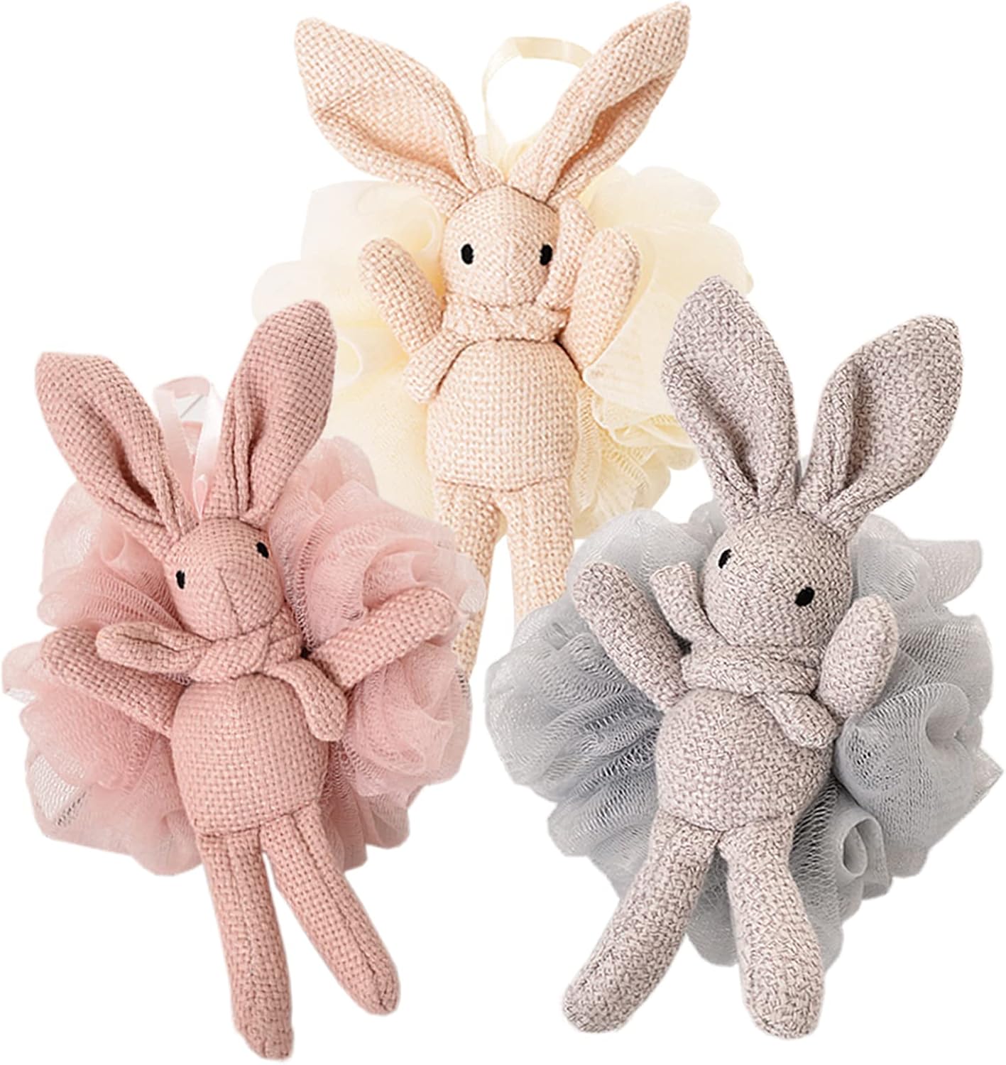 Loofah for Kids Bath Sponge for Kids Loofah Girls Cute Animal Bunny Gift Set – Pink, White, Grey – Shower Loofah for Women Yisella Loofah for Kids Bath Sponge for Kids Loofah Girls Cute Animal Bunny Gift Set – Pink, White, Grey – Shower Loofah for Women Yisella