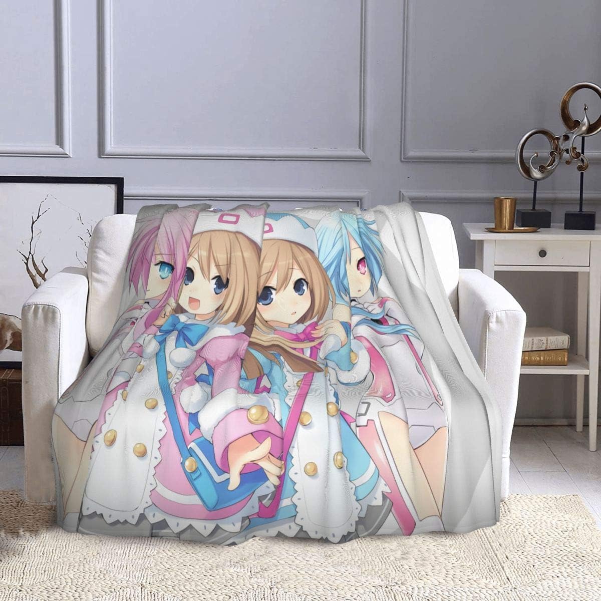 Games Hyperdimension Neptunia Blanket Weighted Blankets, Couch Bed And Living Room
