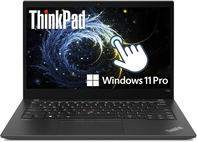 Lenovo Thinkpad T14s Gen 2 à écran Tactile Ordinateur Portable Professionnel, 14 Pouces FHD (1920 x 1080), Intel Core i5-1145G7, 8 Go RAM, SSD 512 Go, Clavier QWERTY, Windows 11 Pro (reconditionné)