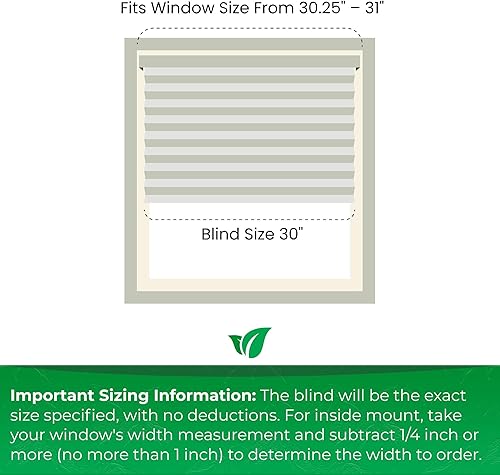 Miniatura 3 de CALYX INTERIORS Persiana de tela plisada para ventana, filtro de luz, inalámbrica, 30 pulgadas de ancho x 60 pulgadas de alto, color blanco