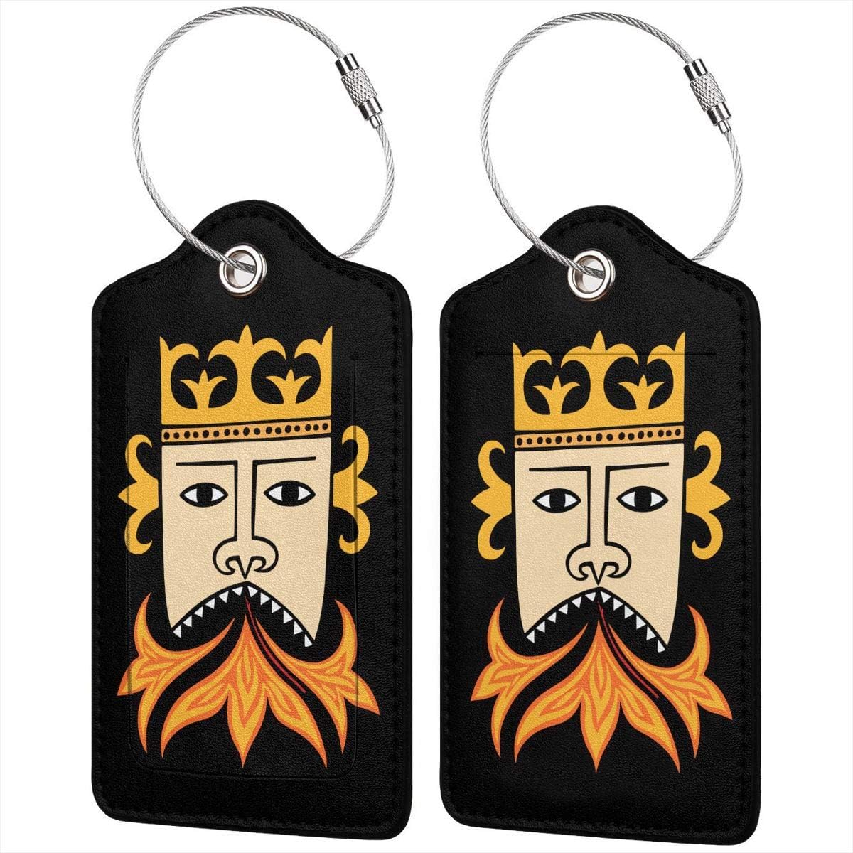 Luggage Tag Leather Tags Spitfire King Full Privacy Cover