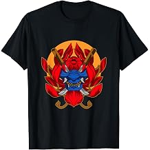 Bushido Code اليابانية Samurai قناع المحارب Ronin Shogun تي شيرت
