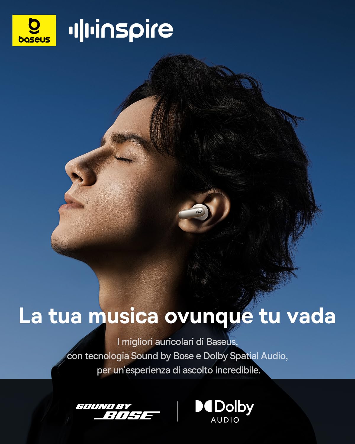 Earphone Bose XP1 Bluetooth ANC 45 Ore - Sound by Bose - Dettaglio