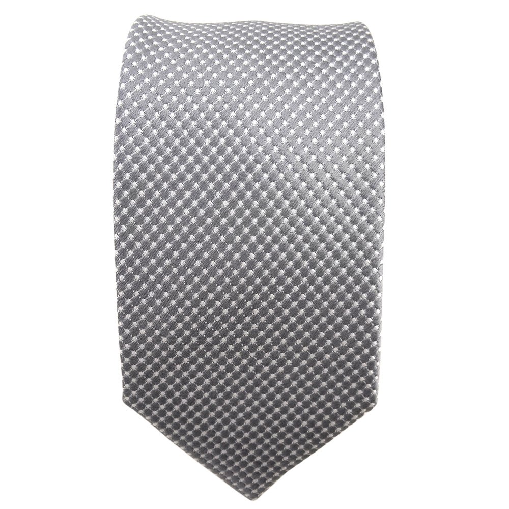 TigerTie - Corbata de seda de diseño estrecho con estampado de lunares