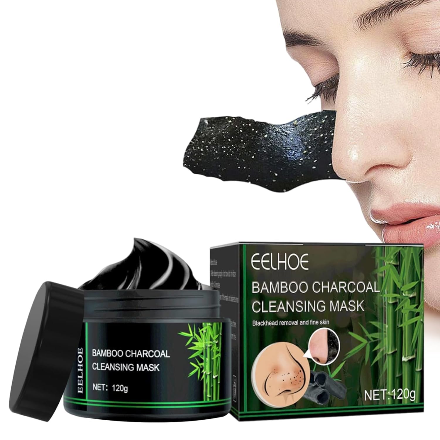 wishstream Blackhead Remover Mask, Peel Off Face Mask, Charcoal Peel Off Black Mask, Deep Cleansing Facial Mask, Facial Purifying for Men & Women