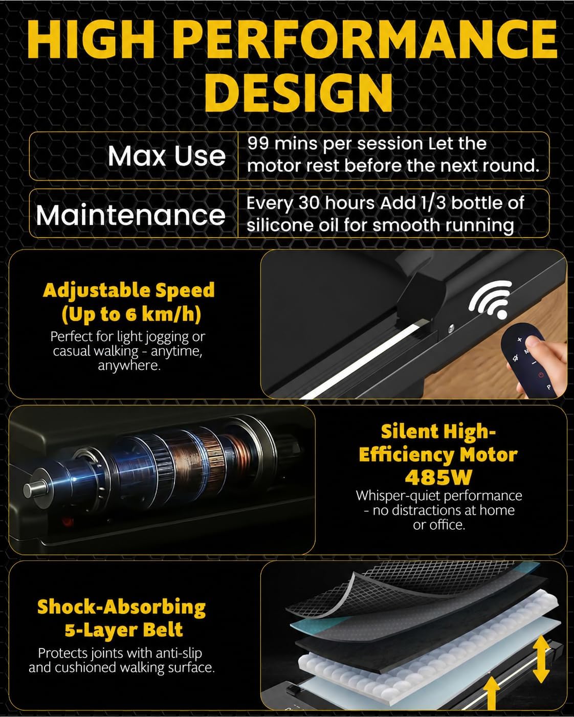 Flagship | Under Desk Walking Pad Treadmill, Portable Jogging Machine with Remote Control & App, 10% Incline, Space-Saving Design, Easy Setup for Home & Office, Max Weight 100kg/220lbs, Speed 6km/h 2026 - view 3
