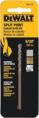 DEWALT DW1210 5/32-Inch Cobalt Alloy Split Point Twist Drill Bit