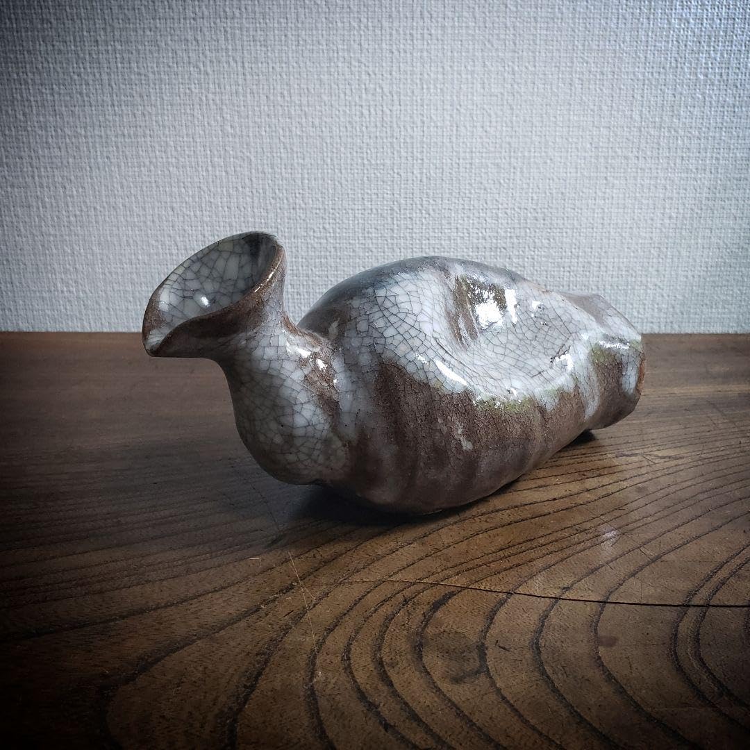 鳩徳利　燗徳利　銘　鴨徳利　囲炉裏　美濃焼　志野焼 鳩徳利 燗徳利 銘 鴨徳利 囲炉裏 美濃焼 志野焼 志野芦文徳利ぐい呑み