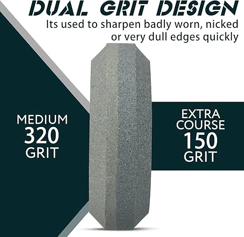 Miniatura 21 de NedFoss - Disco afilador con estuche, piedra de afilar de grano dual para exteriores, herramienta multiusos para afilar hachas, hachuelas