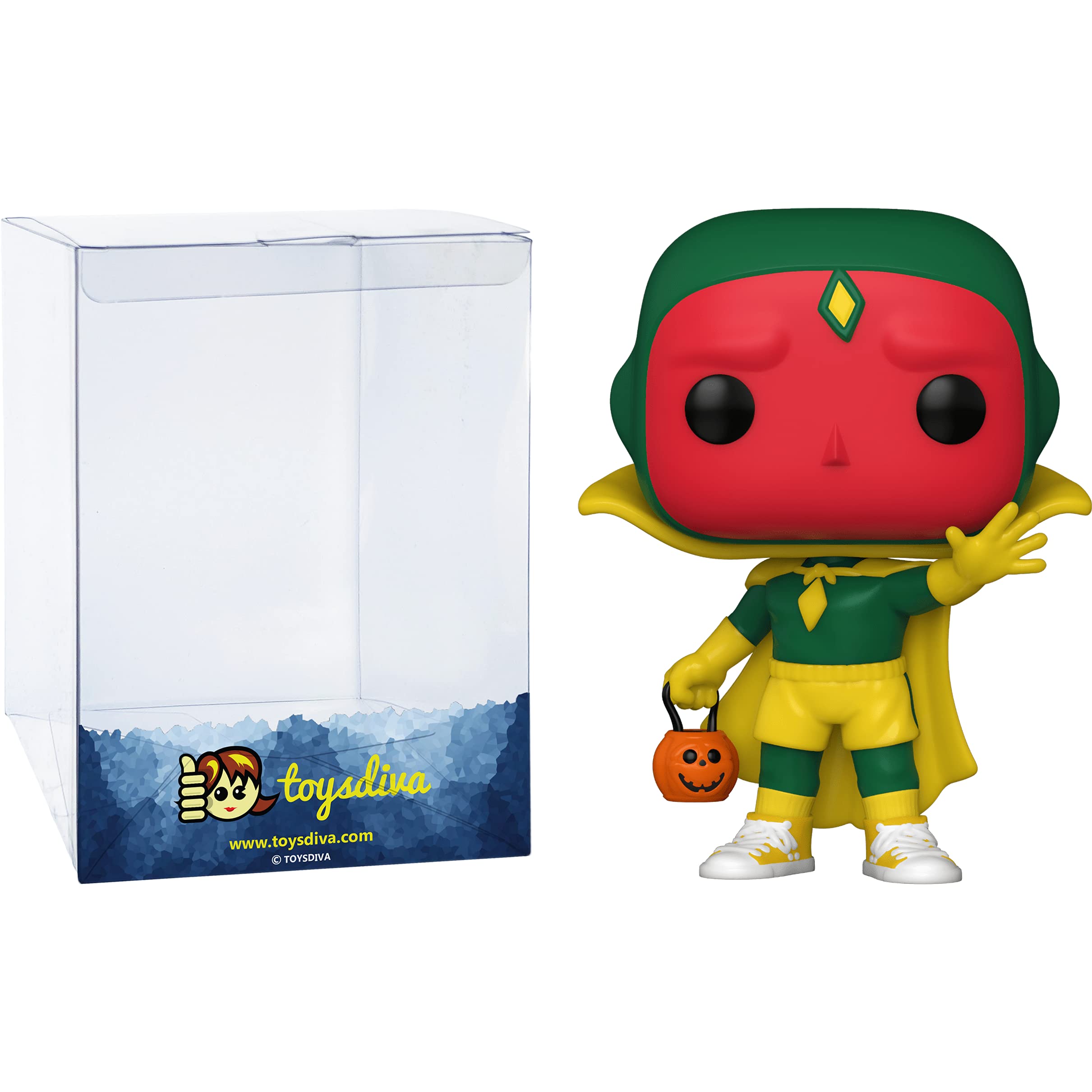 The Vision - Pop! Vinyl Figura In Edizione Limitata + Protettore Grafico ToysDiva - WandaVision - Marvel Collectible