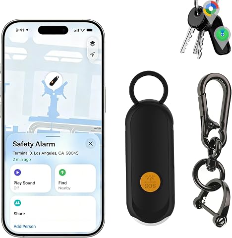 Personal Safety Alarm with GPS Tracker and Loud Siren for Women, Kids, Seniors