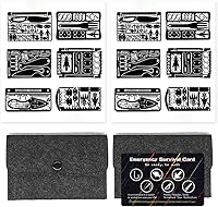 Vista 1 de PSKOOK Juego de 12 piezas de multiherramienta de supervivencia del tamaño de una tarjeta, herramienta de emergencia para acampar, kit EDC en tu