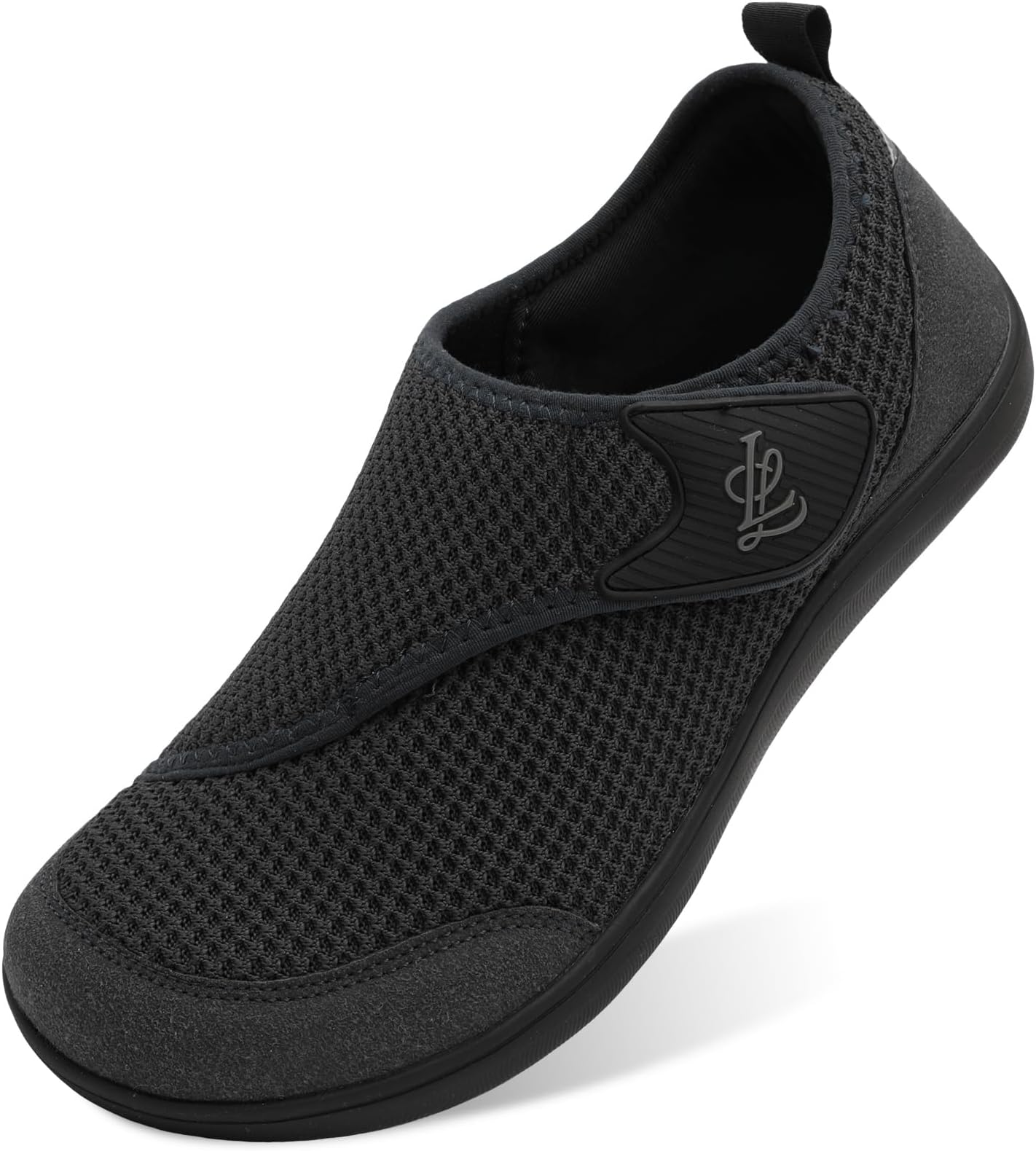 Mens Wide Diabetic Shoes Adjustable Barefoot Walking Shoes Breathable Zero Drop Sneakers for Wide Width Arthritis Edema Feet