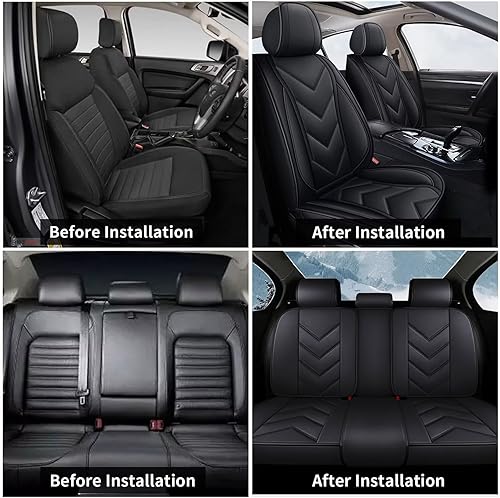 Miniatura 6 de Fundas de asiento de automóvil para Lexus NX 200t300300H 2007-2023, cojín de asiento completo de piel sintética con compatible con bolsa de aire,
