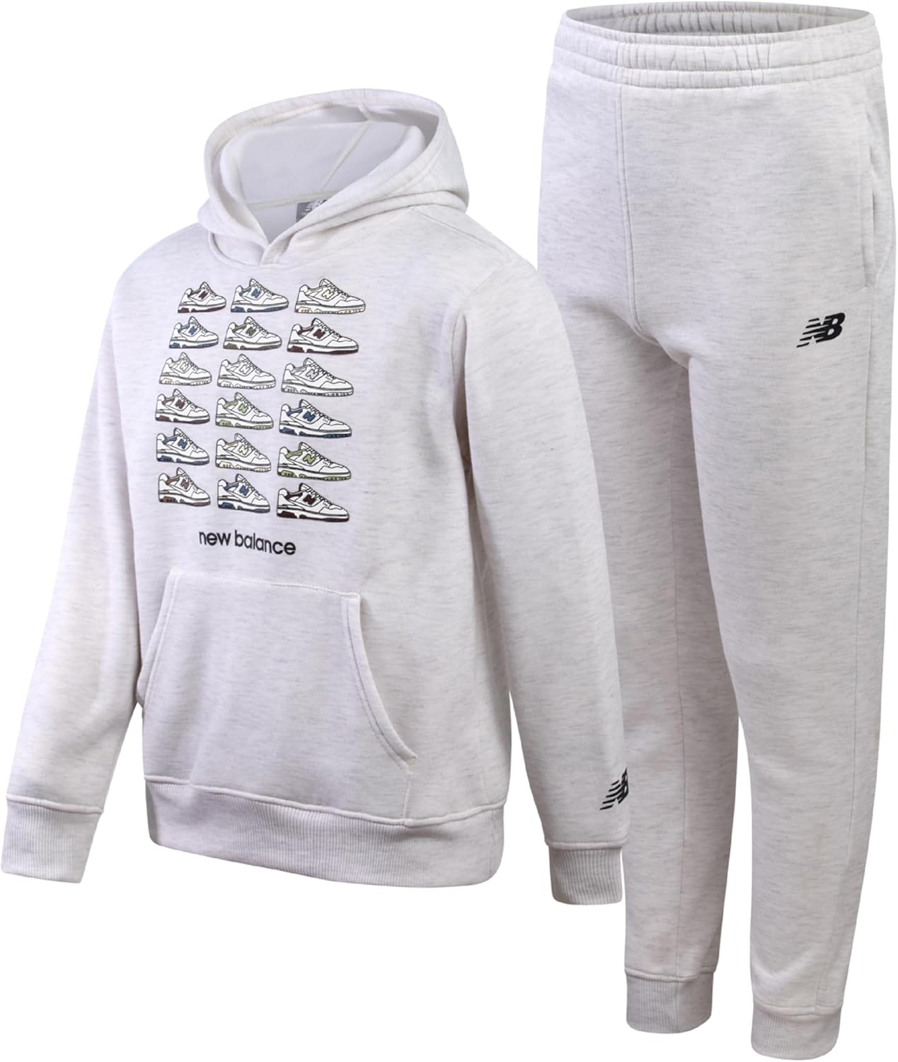 New Balance Boys Tracksuit Set - 2 Piece Classic Hoodie Sweatshirt and Boys Jogger Sweatpants with Pockets (Sizes: 8-16)