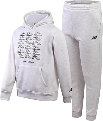 New Balance Boys Tracksuit 2 Piece Hoodie & Jogger Sweatpants (Sizes 8-16)