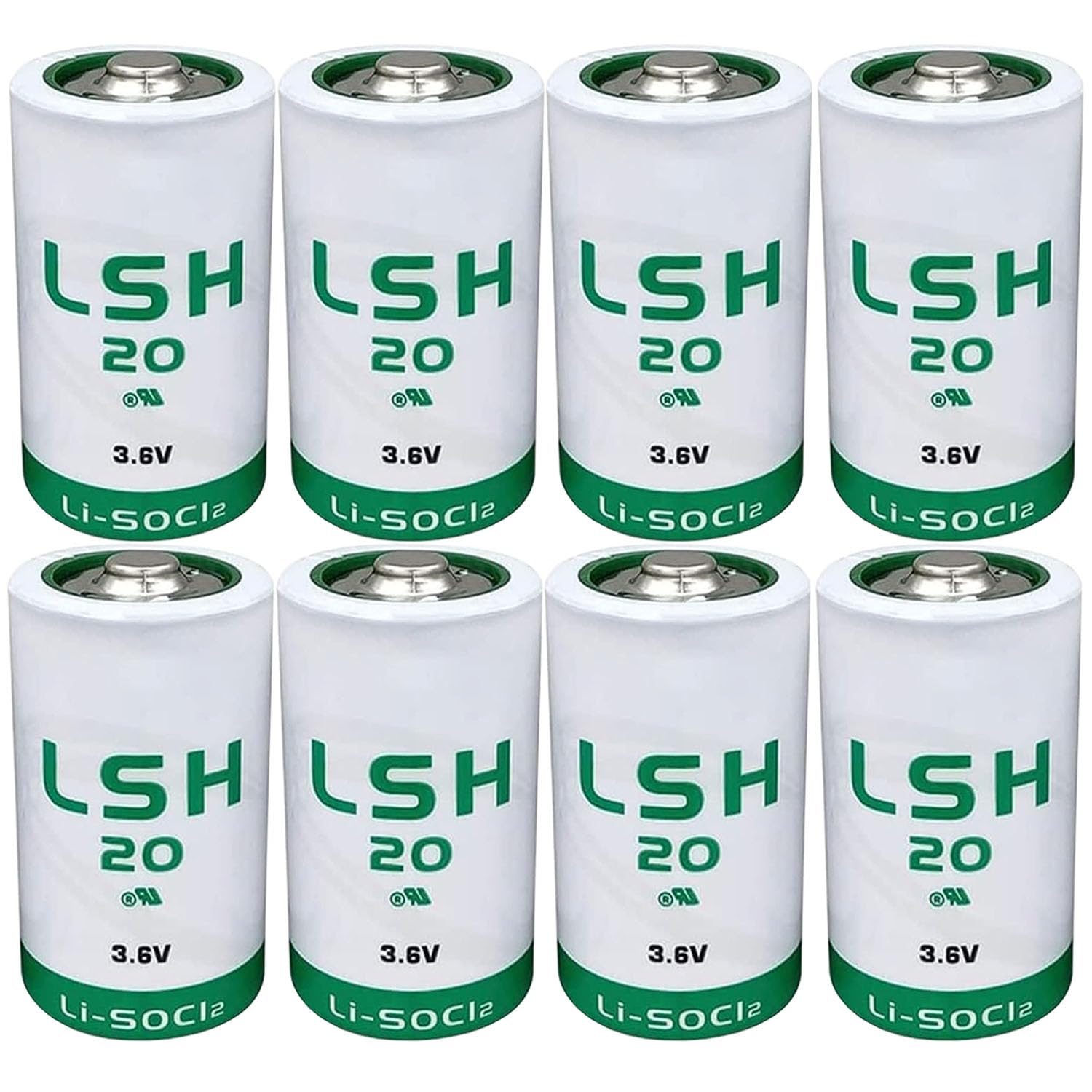 Giobbiy (8-Pcs) LSH20 Size D 3.6V 13000mAh Thionyl Chloride Battery for LSH20 Non-Rechargeable Battery (3.6 Volt, 13 Ah, Non-Rechargeable)