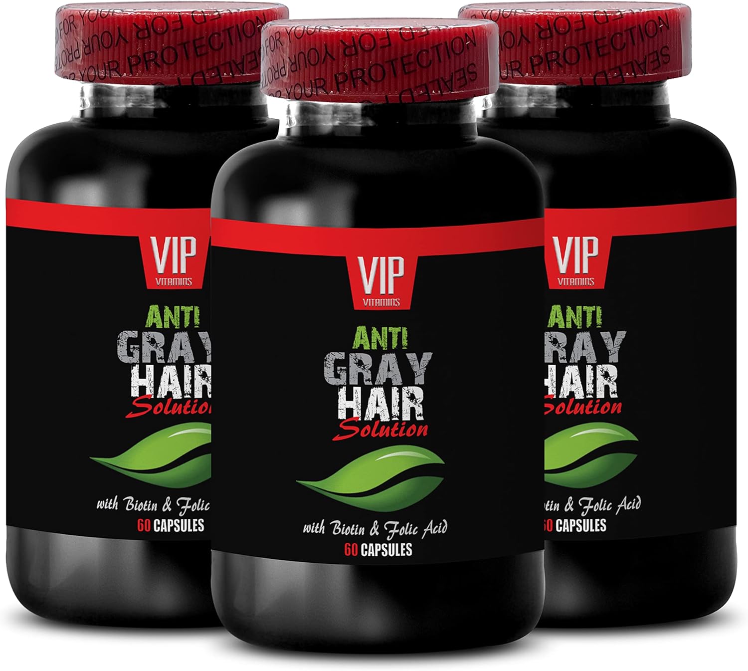 VIP VITAMINS Biotin 300 mg Gray Hair Solution Anti Gray