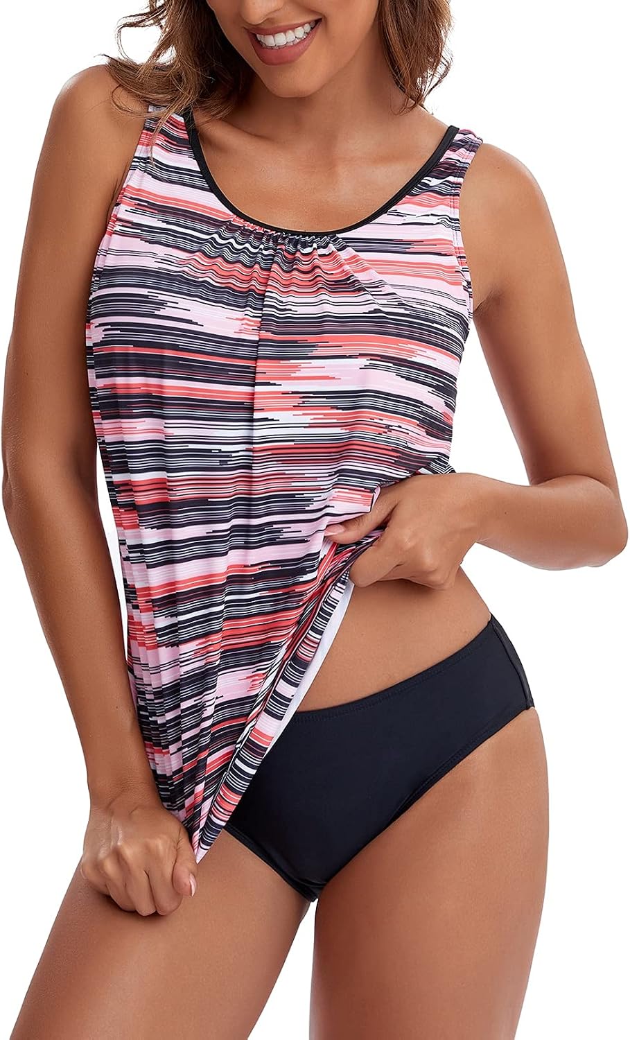 BIKINX Tankini Swimsuits for Women Plus Size Swimwear Tummy Control Two Piece Bathing Suits