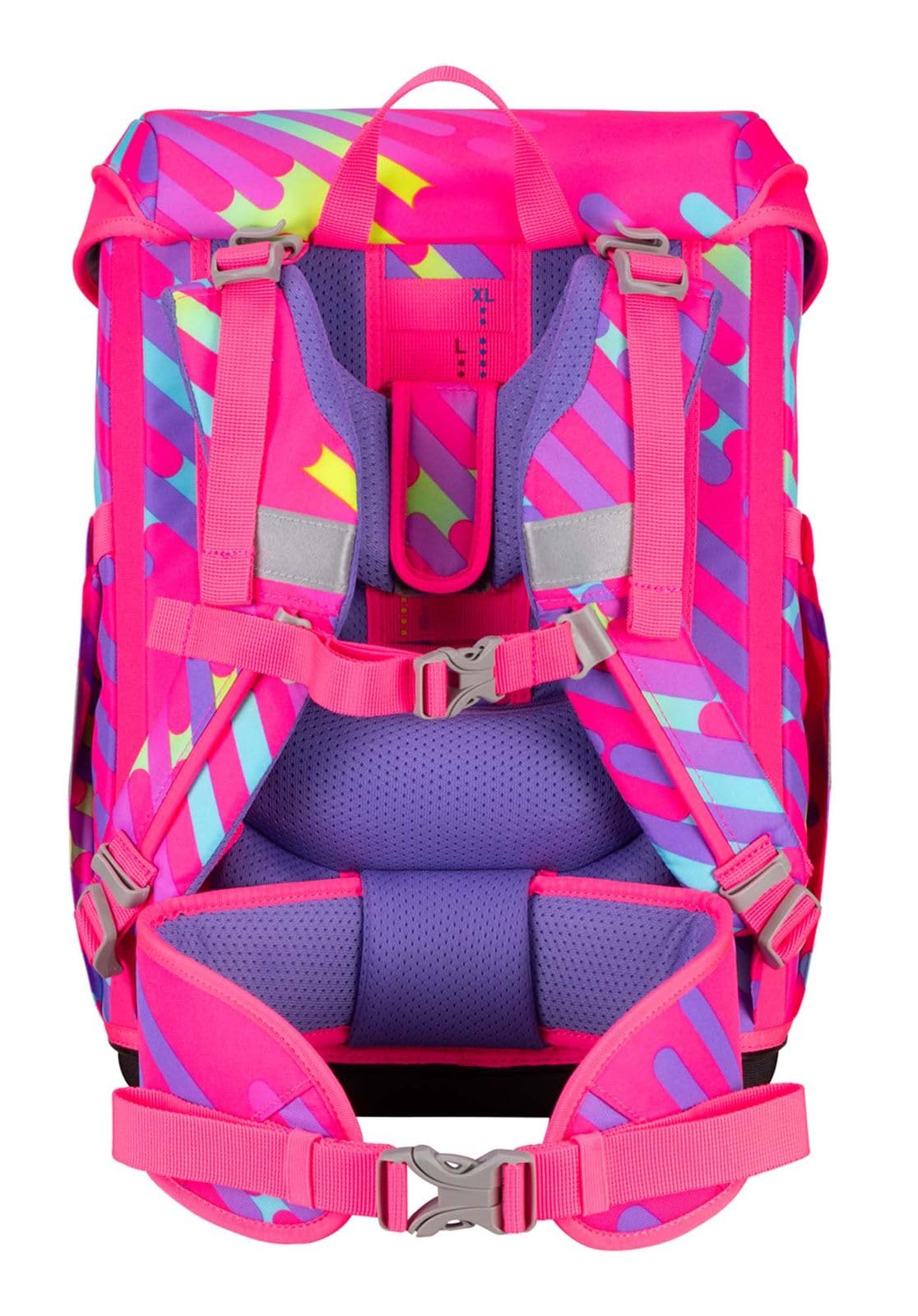 DerDieDas Schulranzen Set 5-TLG. ErgoFlex Easy NEON Punkie