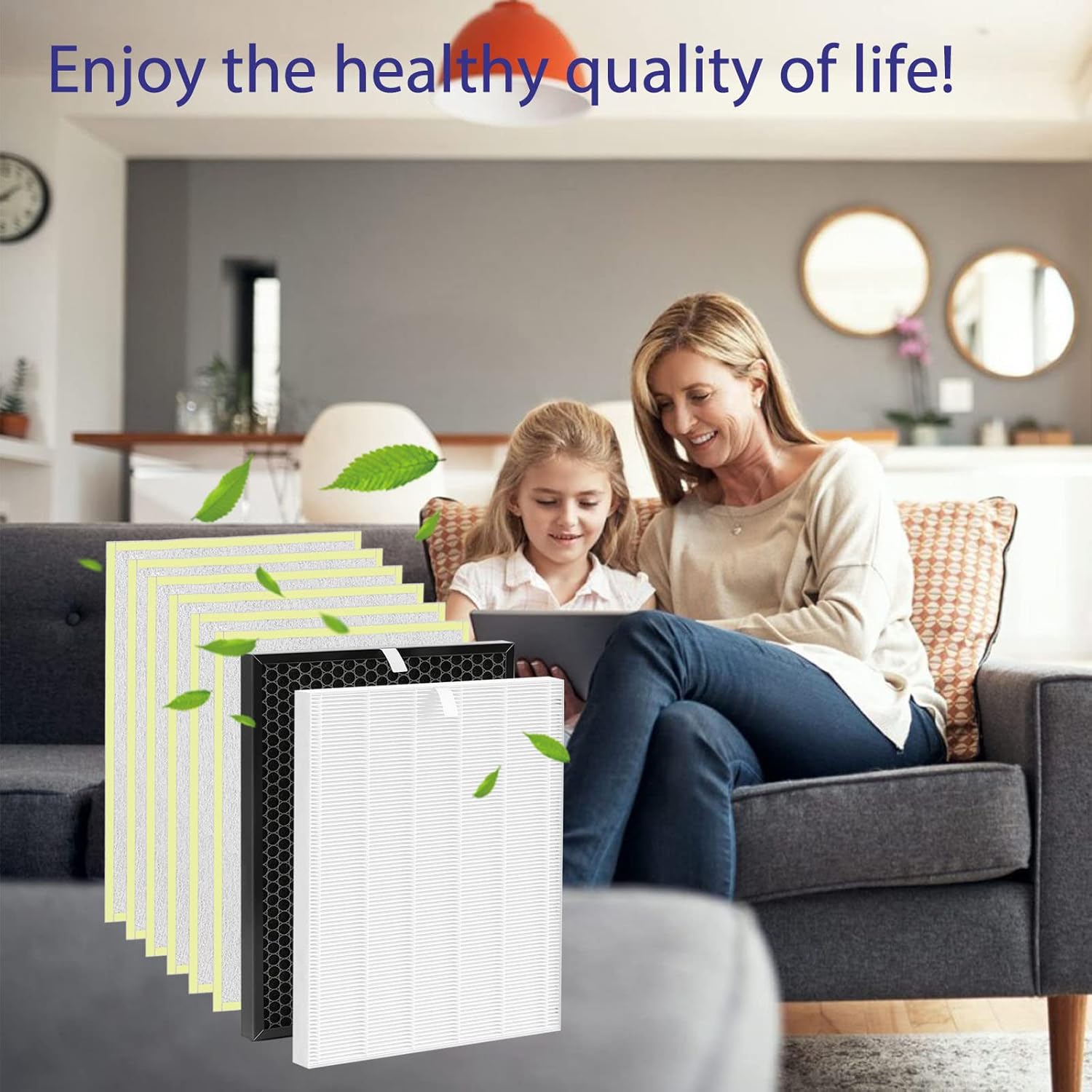 Ontheone HR900 Filter Replacement Kit Compatible with Winix HR900 Purifier, Replaces Part # 1712-0093-00 Filter T and 1712-0094-00 U, 2 Set - Image 4