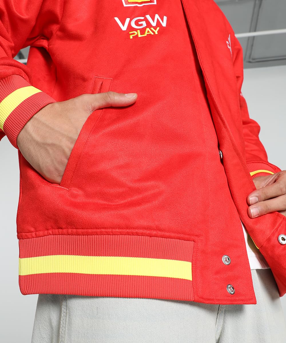 PUMA Veste d'équipe Scuderia Ferrari 2024 pour hommes - Rouge Brûlé