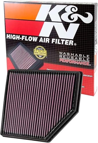 Miniatura 1 de K&N Filtro de aire del motor: reutilizable, limpia cada 75,000 millas, lavable, filtro de aire de repuesto para automóvil: compatible con Volvo