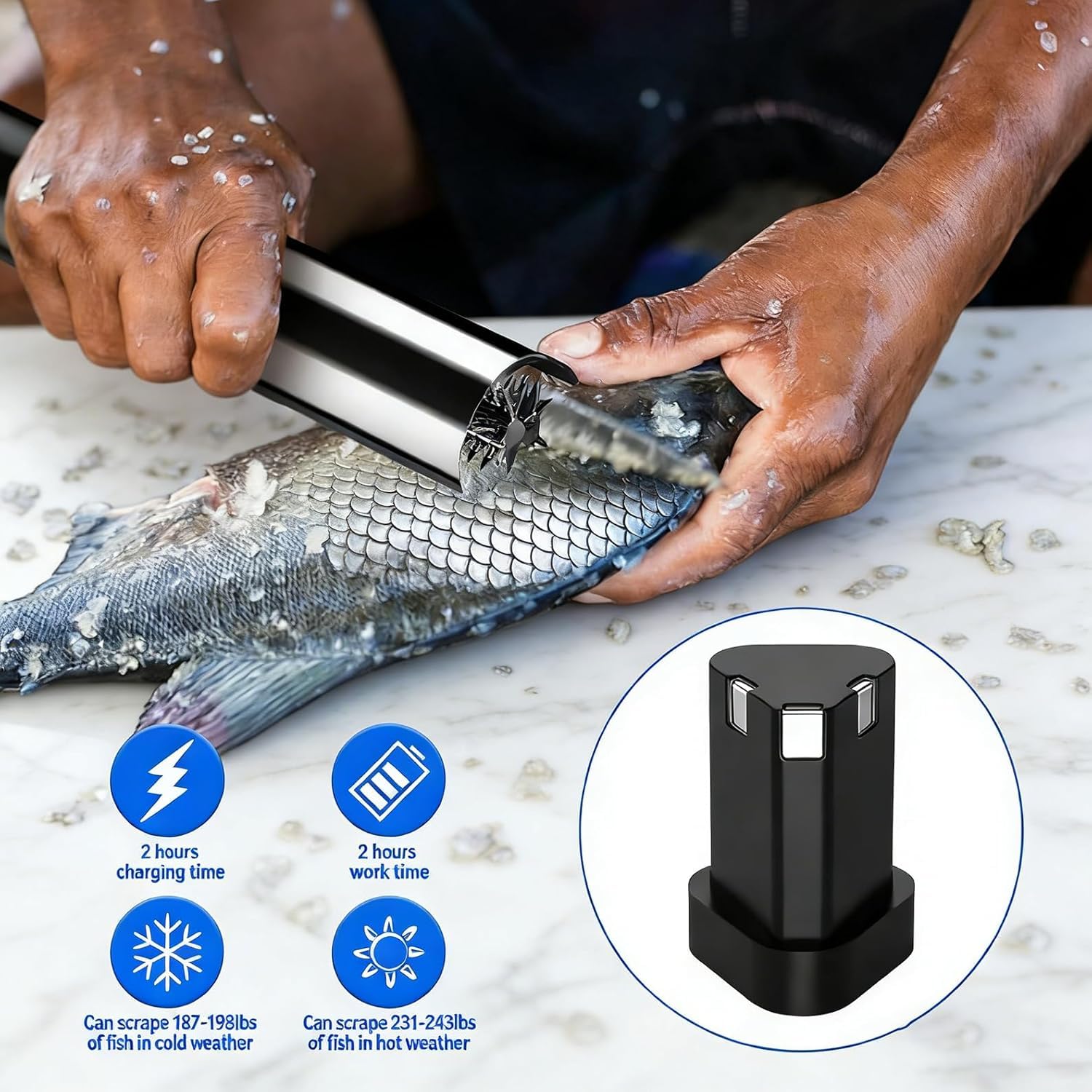 Scaler elettrico senza fili, ricaricabile, motore brushless con anima in rame, include lama extra e batteria per scalare senza sforzo, ideale per uso domestico e professionale