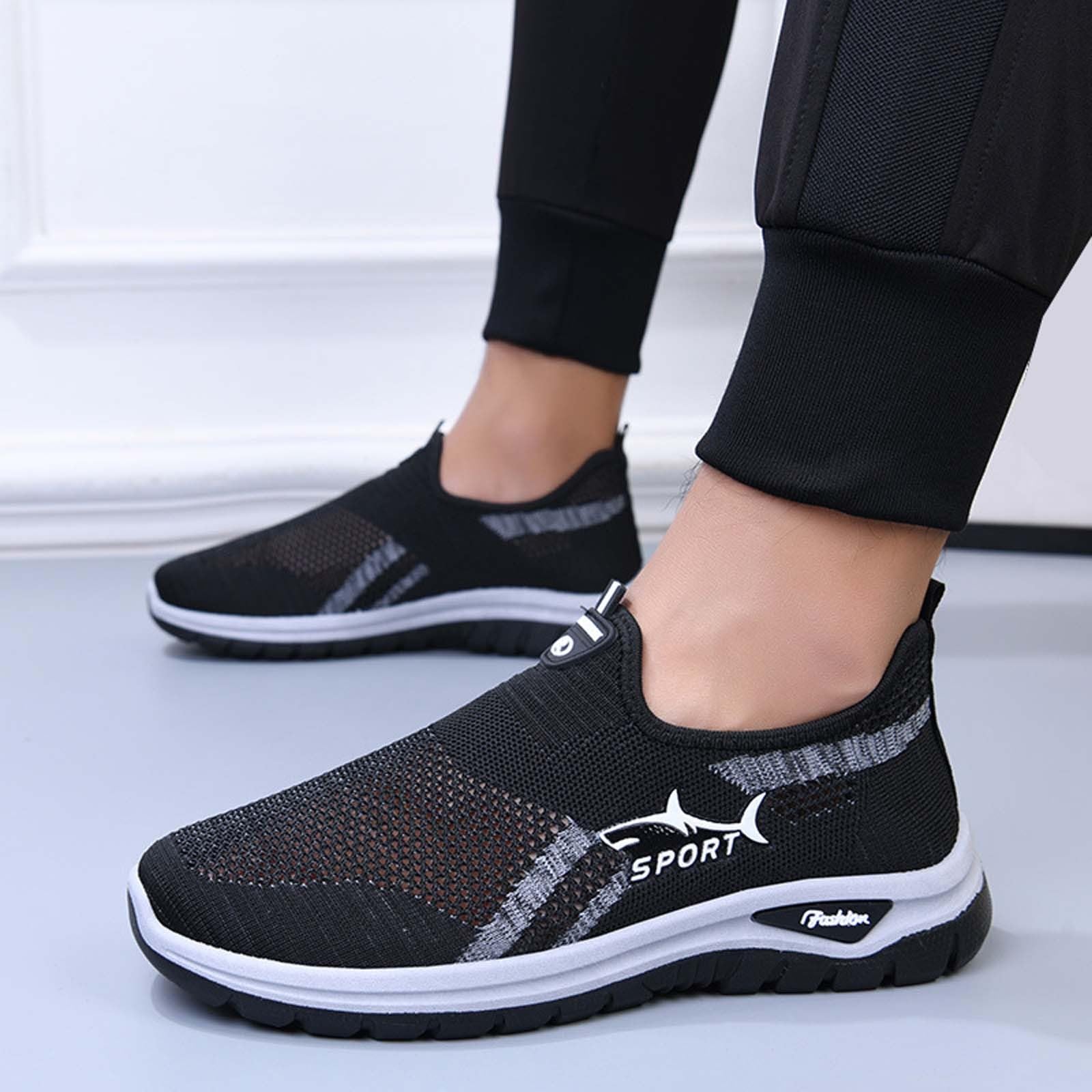 Scarpe Uomo Estive Scarpe da Ginnastica Tessuto A Rete Slip-On Basse Sneaker Classiche Sportschuhe Sandali Sportivi per Passeggio Sportive Urban