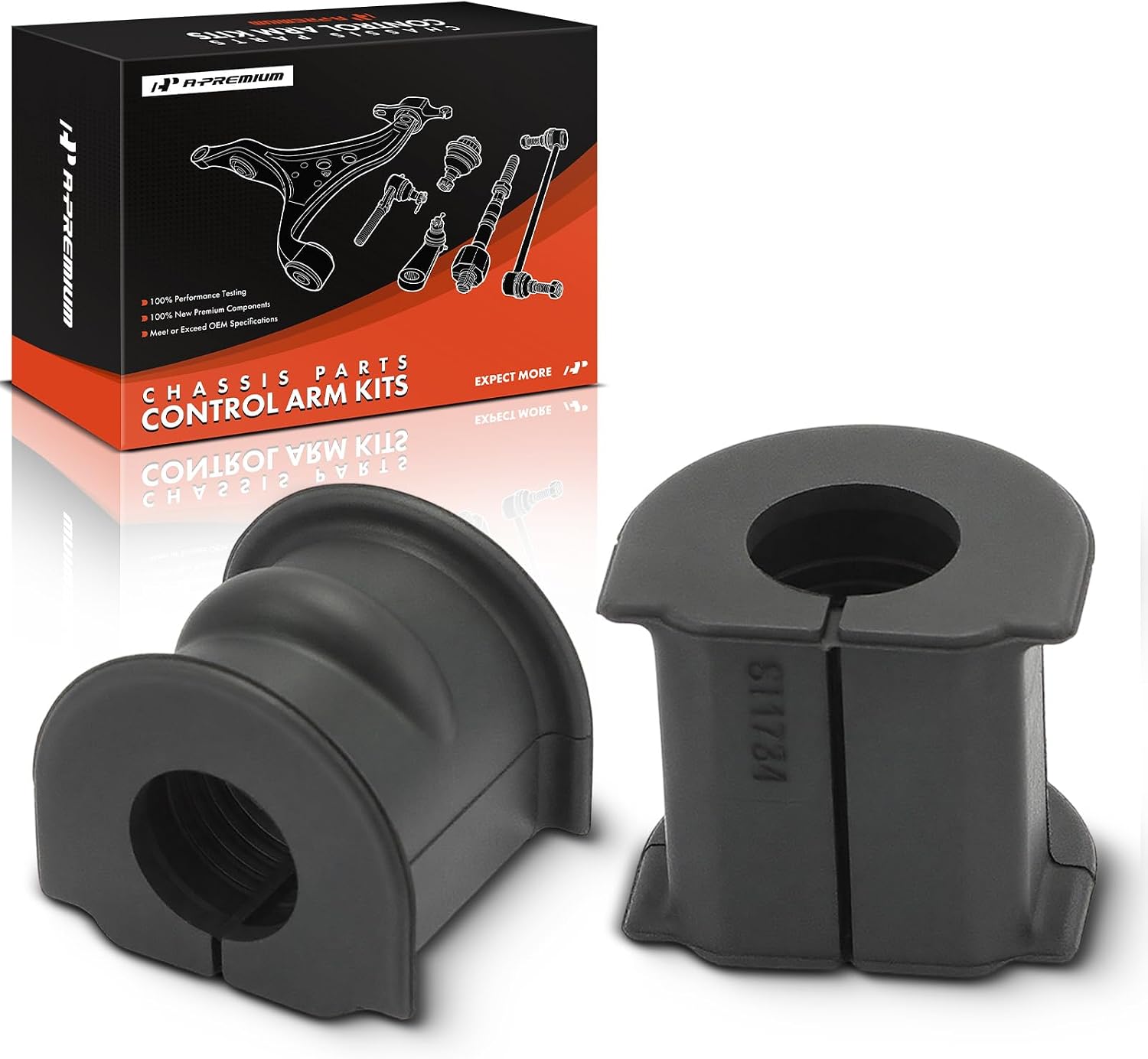 A-Premium 2 x Rear To Frame Sway Bar Bushing Kit, Compatible with Chevrolet Equinox & GMC Terrain, 2010-2017
