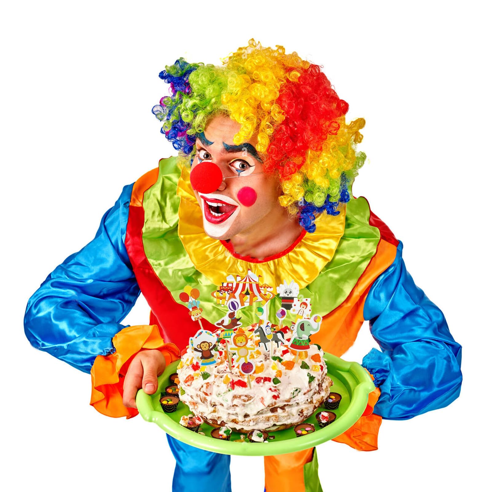 Ephlyn 24 stuks Circus Cupcake Toppers Circus Dieren