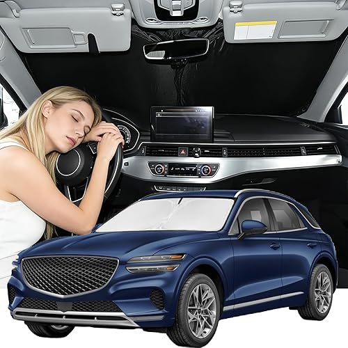 Miniatura 207 de Parasol de 4 capas para parabrisas, ajuste personalizado, tela 240T, parasol retráctil que bloquea los rayos ultravioletas, accesorios para automóvil