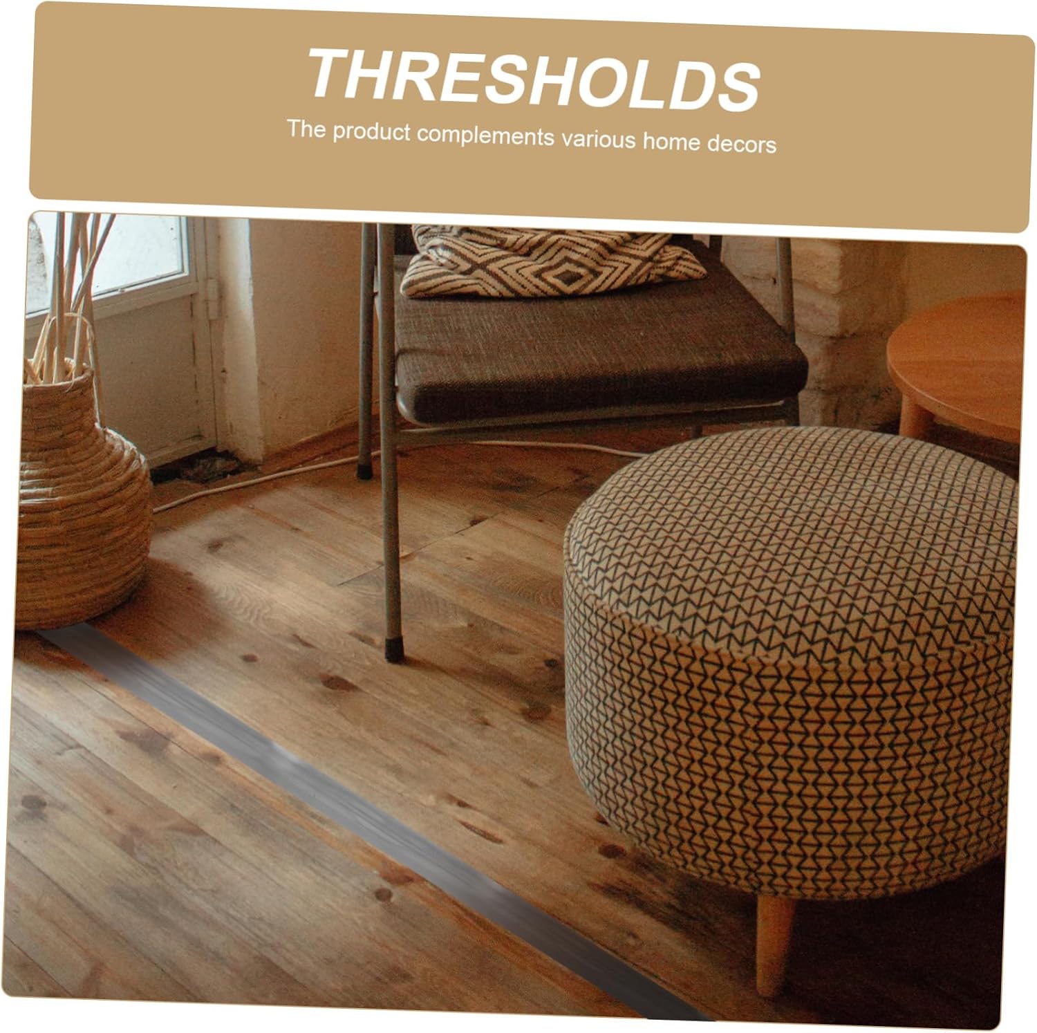 Floor Transition Strip Ramp for Doorways Vinyl Reducer for Wheelchairs Easy Installation for Use Gray Wood Grain Finish