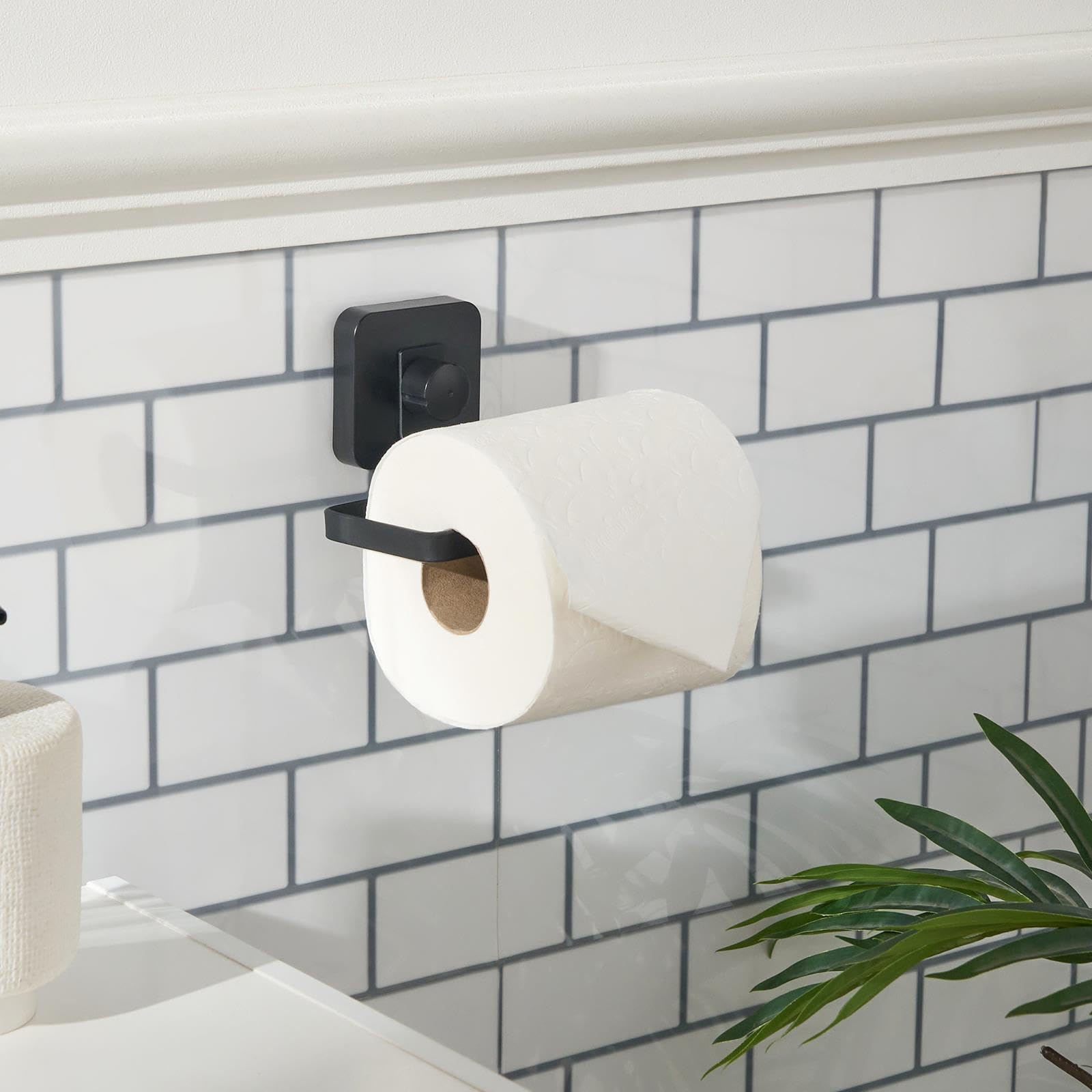 Ohs Suction Toilet Roll Holder Tissue Paper Organiser Rust Resistant from B&Q