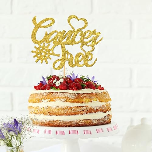 Miniatura 4 de Belrew - Decoración para tartas sin cáncer, hermoso adorno para tartas de guerrero, sobreviviente de cáncer, suministros para fiestas de cáncer,